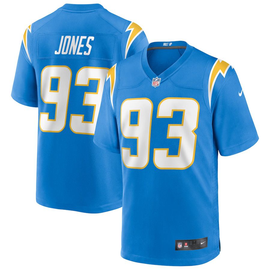 Men Los Angeles Chargers #93 Justin Jones Nike Powder Blue Game NFL Jersey->los angeles chargers->NFL Jersey